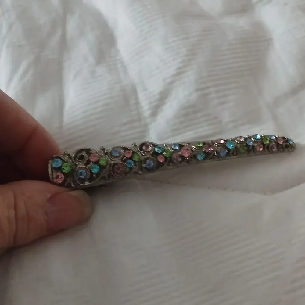 Multicolor Jeweled Hair Clip